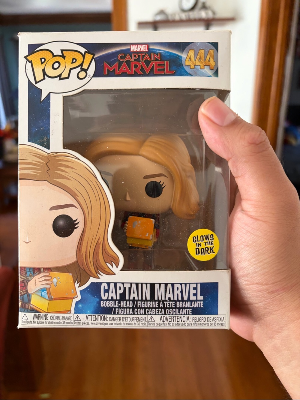 Funko Pop! Captain Marvel #444 Blonde Hair with Yellow Box